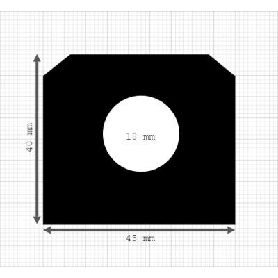 Luikenpakking | EPDM | 45 x 40 mm